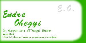 endre ohegyi business card